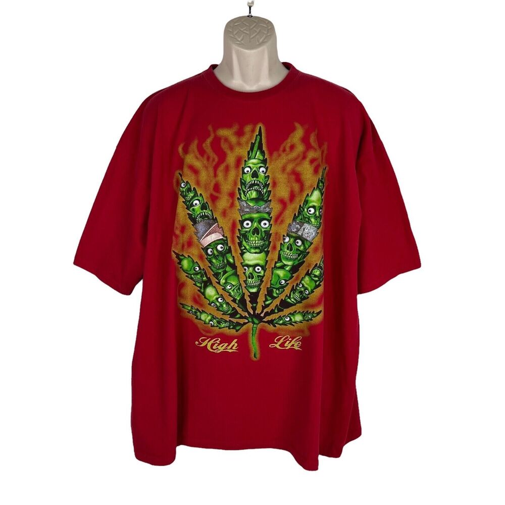 New Generation Metal T Shirt Mens 3XL Marijuana Misfit Skulls Cotton